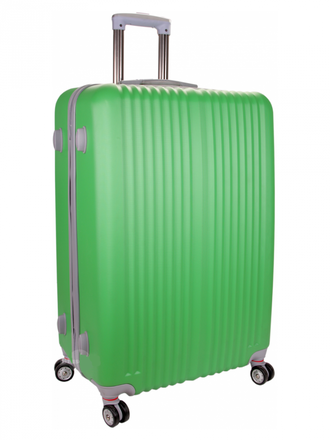 Пластиковый чемодан на колесах Hossonni зеленый