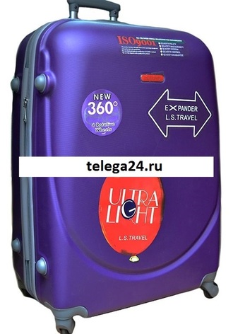 Пластиковый чемодан на 4 колесах - Journey виноградно-синий