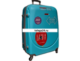 Пластиковый чемодан на колесах с расширением Journey светло-синий