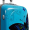 Пластиковый чемодан на колесах - Бабочка синяя